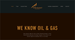 Desktop Screenshot of pheasantenergy.com